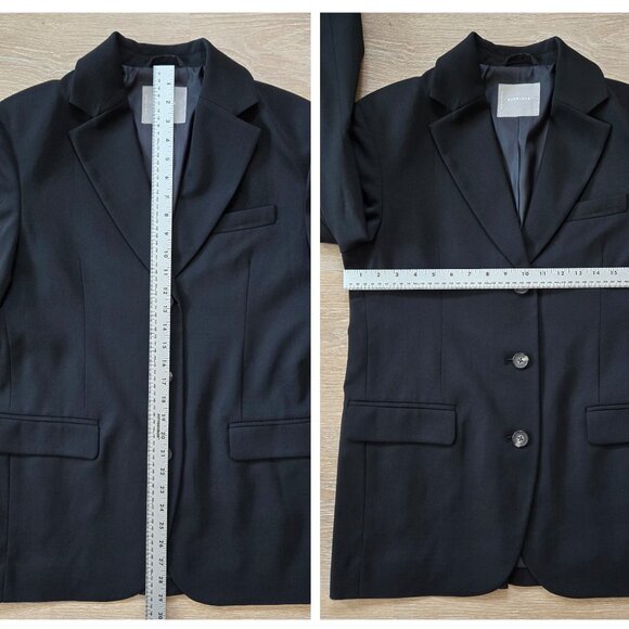 Everlane Italian Wool Blazer Oversized Fit Structured Notch Collar Size 2 NWOT - Picture 16 of 17